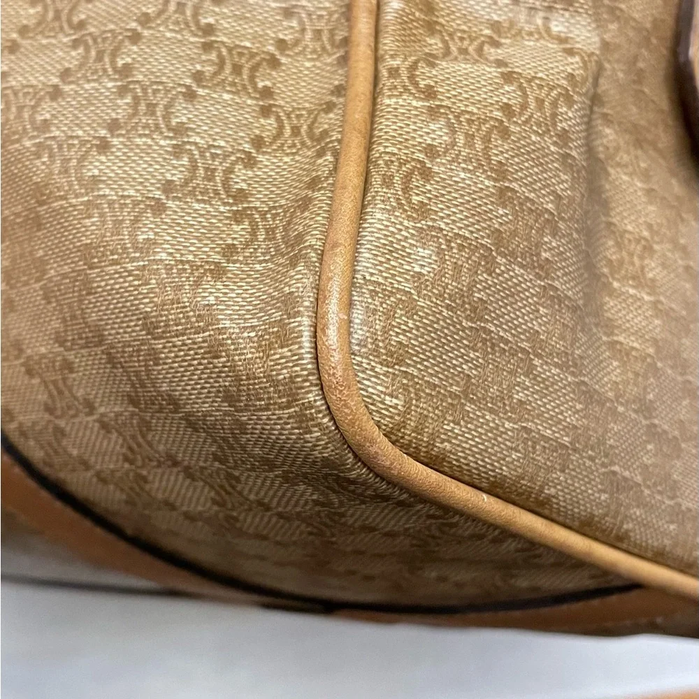 Celine Authentic Vintage Brown and Tan Macadam Boston Bag - Picture 15 of 17